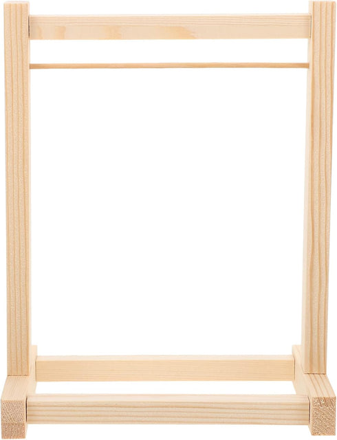 Operitacx Wooden Doll Dress Rack - Mini Coat Hanger for Dollhouse Clothing Accessories