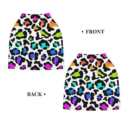 Schgap Colorful Leopard Car Seat Covers Canopy for Baby, Nursing Cover Breastfeeding Baby Carrier Cover Stroller Cover