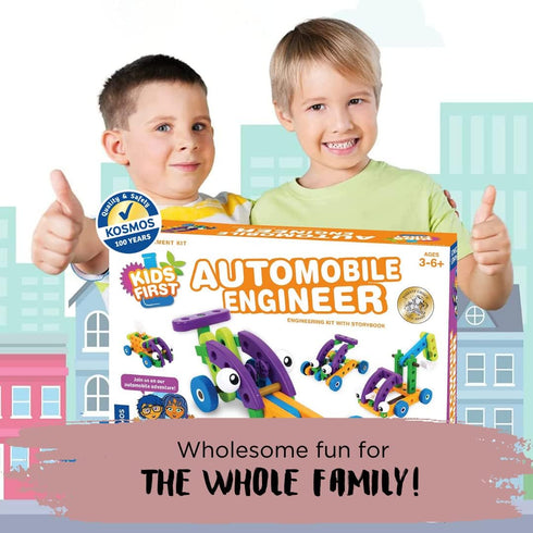 32 3+ Thames & Kosmos Kids First Automobile Engineer Kit | STEM | Page Full-Color Illustrated Storybook | Ages |