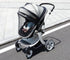 2 in 1 Net Baby Stroller Sun Shades with Zipper Window, Universal Mesh Travel Breathable See Through Outdoor Walking Beach Parasol Windproof Protective Cover for Seats, Bassinets and Carriers