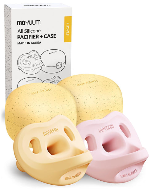 Moyuum Silicone Macaron Pacifier | Made in Korea, BPA Free One-Piece Design