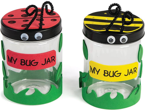 12 Fun Express Plastic Bug Jar Craft Kit - Makes Lightning Bug & Firefly Jars for Kids | VBS Vacation Bible School