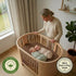 Pack Mini Crib Sheets - Organic Cotton Muslin Fitted Crib Sheet Fitted for and Play - Ultra-Soft and Breathable Crib