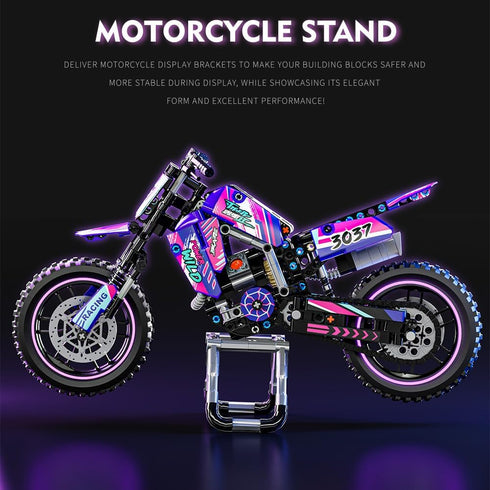 Mesiondy Motorcycle Building Block Set, 476 PCS Collectible Display Model, Motorbike Toy Collection for Ages 6+