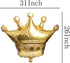 NC 6Pcs Gold Crown Foil Balloons - Birthday Party, Wedding & Bridal Shower Decorations