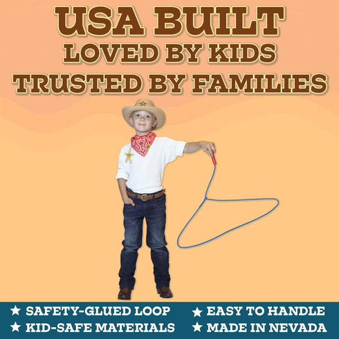 Children’s Cowboy Kiddie Trick Rope Lasso - Pre-Tied for Ages 4-10
