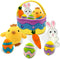 AMSHINE 7 Pcs Easter Basket Plush Playset with Bunny Chick Egg Carrot, My