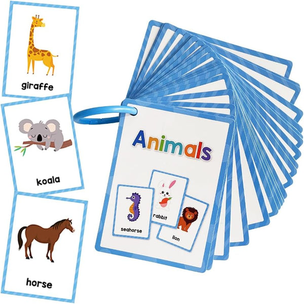 Animals Learning Flashcards, High Frequency Words for Kindergarten to 1st Grade, ESL Teaching Materials