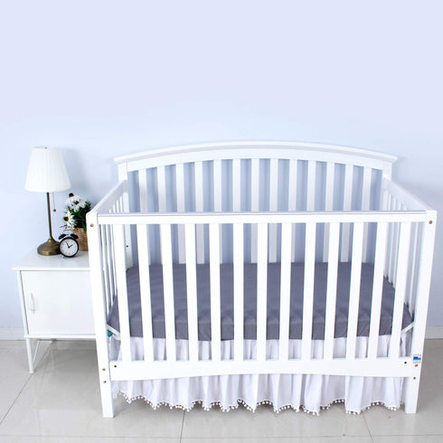 2 Pack 52X 28 Biloban Crib Sheets Fitted, Crib Sheet Fits for Standard Crib Mattress, Neutral Toddler Bed Sheets