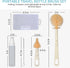 Set Baby Bottle Brush, VOOWO Portable Travel Bottle Cleaner Kit, Silicone Baby Bottle Cleaner Brush with Baby Bottle