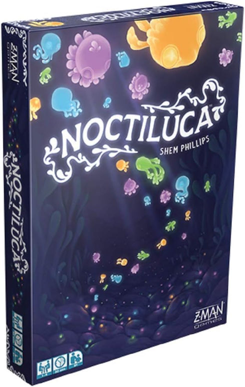 Z-Man Games Noctiluca Board Game - Colorful Dice Game for Kids & Adults, Ages 8+, 1-4 Players, 30 Minute Playtime