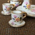 SXFSE 8pcs Set 1/6 Dollhouse Decoration Kitchen Accessories, Dining Ware Porcelain Tea Cup Pink Dish Cup Plate