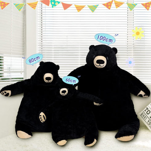MIAOHAHA 31.5in/80cm) Teddy Bear Plush Toy Teddy Bear Black Stuffed Animal Doll Home Decor Birthday Gift for Girls