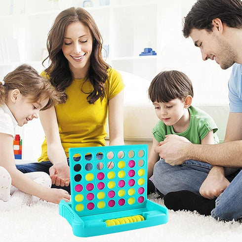 4 in a Row Game - Includes 6 Spare Discs, Classic Board Game for Boys, Family Fun for Ages 3 to 12 Years Old