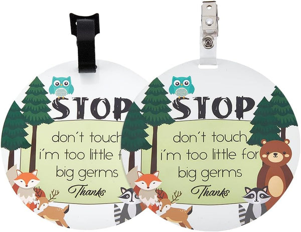 PLIGREAT 2 Pack Please Dont Touch Baby Signs, Stop Touching Baby Sign