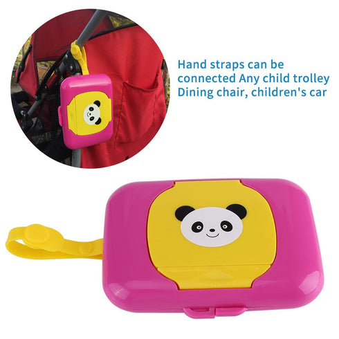 Wet Wipes Storage Box, Baby Portable Wipes Dispenser Travel Refillable Container Tissue Storage Box for Car Bathroom