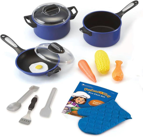 Learning Resources Pretend & Play Pro Chef Set, Kitchen Toys for Kids,