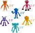 Set 48, ArtCreativity Animal Bendable Figures, of Stress Relief Bendy Toys for Kids in Panda, Tiger, Giraffe, Monkey