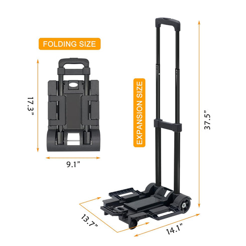 Semoprus Car Seat Stroller, Car Seat Carrier for Airport with Wheels and Compact Fold, Foldable Carseat Travel Cart