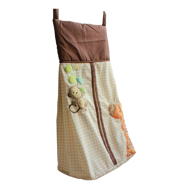 CribMATE Diaper Stacker Handmade Giraffe Monkey Baby Diaper Hanging Bag 1 Piece(Monkey Giraffe)