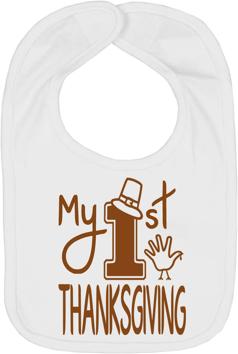 Aiden's Corner Handmade Baby Holiday Bibs, Baby Boy And Girl First Thanksgiving Bibs