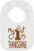 Aiden's Corner Handmade Baby Holiday Bibs, Baby Boy And Girl First Thanksgiving Bibs