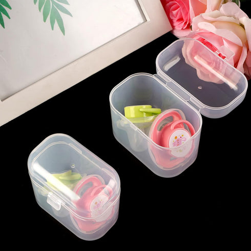 Accmor Pacifier Case, 2 Pack Transparent Container for 2 Pacifiers, BPA Free