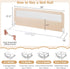 59-in (1 Pack, HONEY JOY Bed Rail for Toddlers, Extra Long, Portable Safety Bed Guardrail w/Double Safety Child Lock