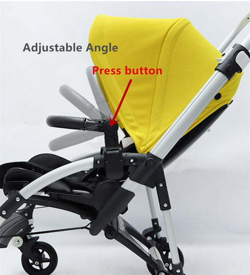 Baby Stroller Bumper Bar Armrest Handle Crossbar Accessories for Bugaboo Bee 3 5 6 with Black Cover