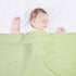 Soft Minky Baby Blanket for Boys Girls, Star and Moon Printed 30 x 40 Inch Receiving Blanket (Green)