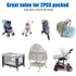 Mosquito Net for Stroller - Grey Sun Shade Protection, 2 Pack Portable Bug Netting for Infant Stroller