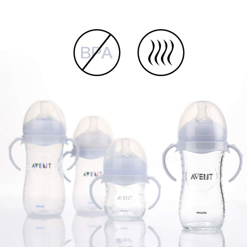 2 Count Compatible Baby Bottle Handles for Philips Avent Natural Baby Feeding Bottles