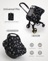 2 Summer Car Seat Cover Baby Boy, Infant Car Seat Canopy Outdoor, Layers with Mesh and Sun Shade Window for Winter