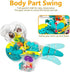 Nenekal Electric T-REX Dinosaur Toy with Transparent Gears, LED Lights, Music, Moving Wheels, STEM Toys for Toddlers