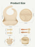 24 Set, PCS Silicone Baby Feeding Baby Led Weaning Supplies Includes Suction Bowls and Divided Plates, Adjustable