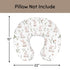 Wicbfdfv Cute Bunny Daisy Floral Nursing Pillow Cover Ultra-Soft Comfortable for Baby Girls Boys Rabbits Wildflowers