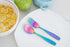 6 Piece Stainless Steel Kids Silverware Set, Child and Toddler Safe Flatware, Metal Kids Utensil Set (UV Rainbow)