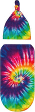 Tie Dye Colorful Rainbow Newborn Swaddle Blankets Beanie Hat Sets Soft and Stretchy Baby Blanket Swaddle Sack for Baby Shower Infant Boy and Girl by Osvbs