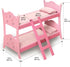Toy Blossoms and Butterflies Doll Bunk Bed by Badger Basket - Pink with Ladder and Bedding for 20 inch Dolls