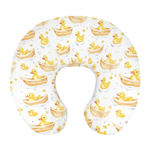 Wicbfdfv Cute Yellow Ducks Boats Nursing Pillow Cover Stretchy and Soft for Baby