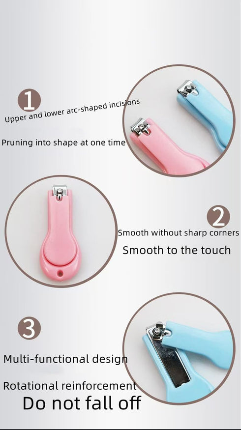 XUJINCN Clippers2 Pack Trimming Baby Nail Nail Clippersfor Baby's Fingers or ToesBlue and Pink Toddler Nail ClipperBe