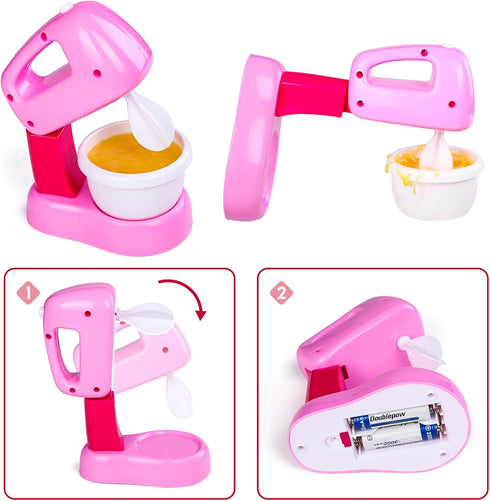 FANELEQU Set,Coffee Set Kitchen Appliances Toy,Kids Kitchen Pretend Accessories Play Maker Machine,Blender,Mixer