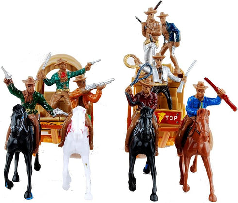 NWFashion 55PCS/Set West Cowboys American Indians Plastic Figure Toys Playset Accessories