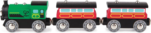 Hape Kids Wooden Railway Steam Engine Toy - Classic Design