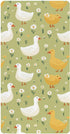 miaozhen Cotton Baby Crib Sheets Soft Comfy Cute Cartoon Garden Gooses Green Crib