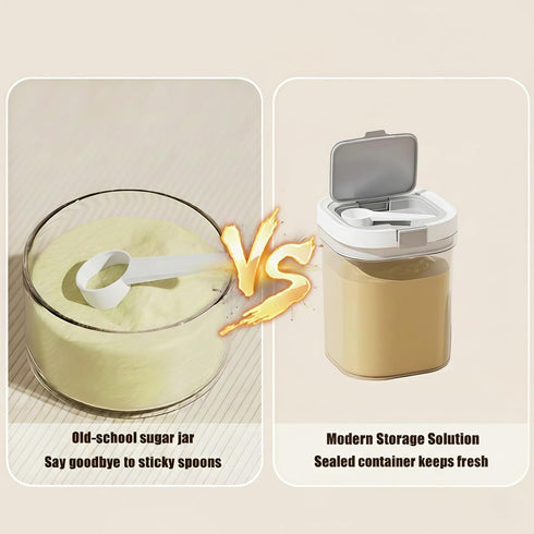 go-1300ml Powder(44oz) Formula Container to Travel Dispenser BPA Free Airtight Container with Spoon & Layered