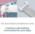 Cryfokt Baby Bath Pad, Non Slip Newborn Bathtub Mat Adjustable Bath Pillow Soft Fabric Cartoon Shaped Floating Bath
