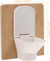 Toyvian 8pcs Dollhouse Bathroom Set: 1/12 Scale Toilet Bathtub Basin Wooden Bathroom Cabinet with Sink Miniature