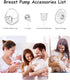 Gowing S32 24mm 2 Sets Wearable Breast Pump Replacement Parts Compatible with Wearable Breast Pump, Include Duckbill