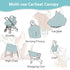 Baby Car Seat Cover, Multi-use Nursing Cover for Breastfeeding, Stretchy Stroller Canopy, Woodland Animal Bear